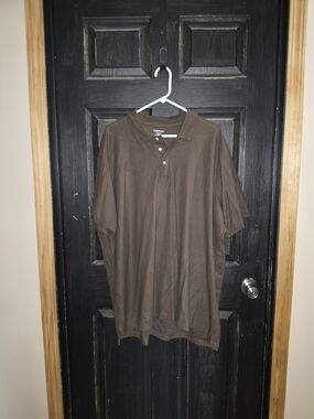 croft & barrow Brown Short-Sleeve Polo size 2XL